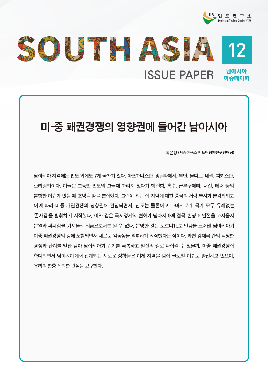 South Asia Issue Paper Vol. 12 대표이미지